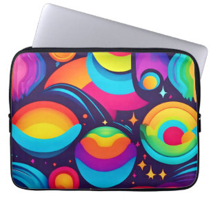 Housse Pour Ordinateur Portable Kaleidoscope Cosmique Vibrant