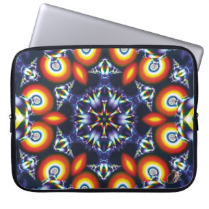 Housse Pour Ordinateur Portable Kaleidoscope de charbon