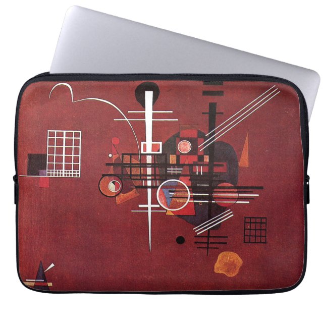 Housse Pour Ordinateur Portable Kandinsky - Rouge mouillé (Devant)