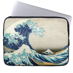 Housse Pour Ordinateur Portable Katsushika Hokusai - La Grande vague au large de K