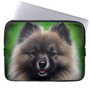Housse Pour Ordinateur Portable Keeshond Dog en tenue de jour St. Patrick
