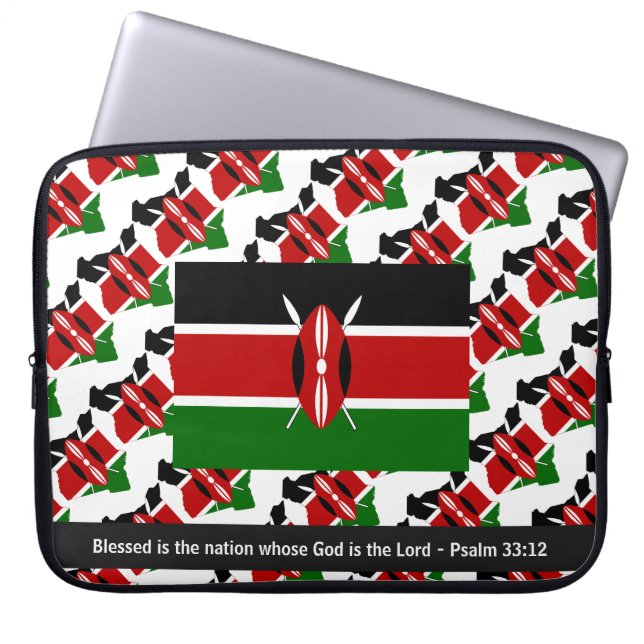 Housse Pour Ordinateur Portable KENYA Nation Bénéficiaire Portable chrétien (Devant)