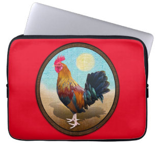 Housse Pour Ordinateur Portable Key West - Rooster tzigane Vintage ovale