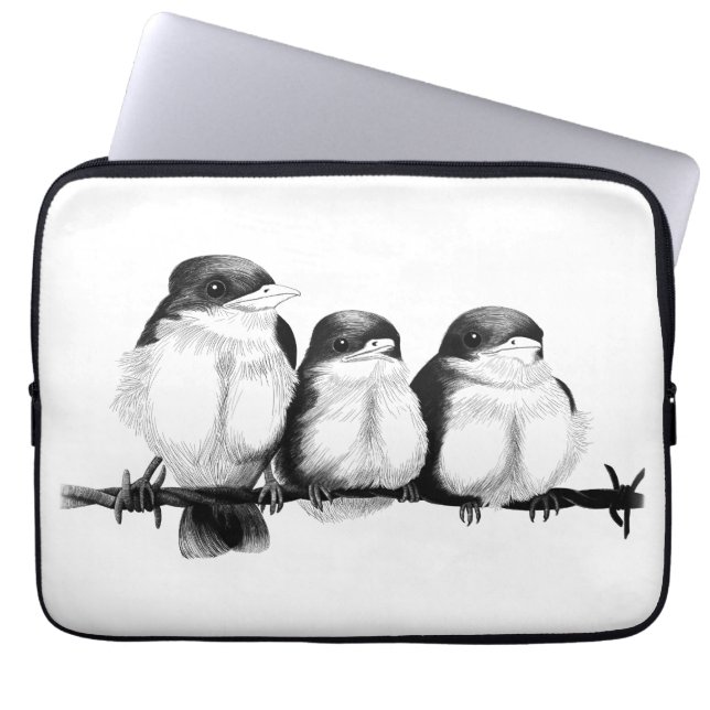Housse Pour Ordinateur Portable Kingfisher Chicks (Devant)