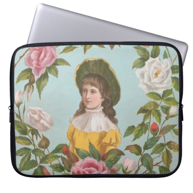 Housse Pour Ordinateur Portable Kitschy Vintage German Valentine's Card, 1884 (Devant)