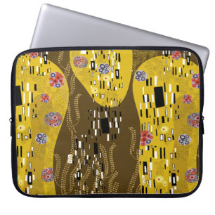 Housse Pour Ordinateur Portable Klimt Inspiré Or Motif Art Nouveau Le Baiser