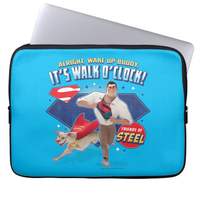 Housse Pour Ordinateur Portable Krypto & Superman - C'est Walk O'Clock ! (Devant)