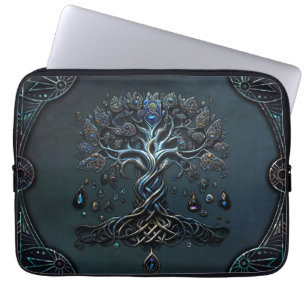Housse Pour Ordinateur Portable La brillance de l'arbre de vie les pierres précieu