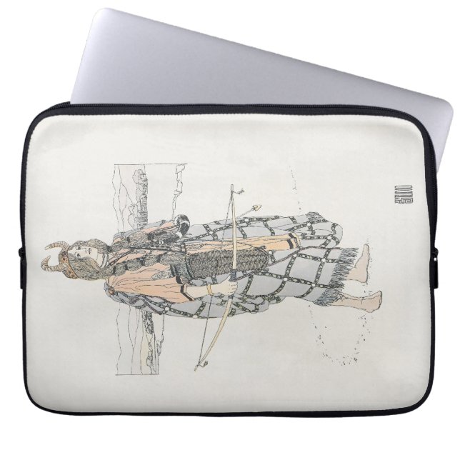 Housse Pour Ordinateur Portable La Chasse (par Ann Macbeth) (Devant)