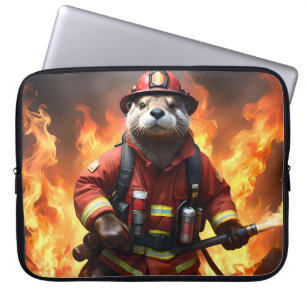 Housse Pour Ordinateur Portable **"La fourrure et les flammes : le feu de dos de l