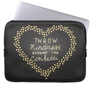Housse Pour Ordinateur Portable La gentillesse de jet aiment autour des confettis