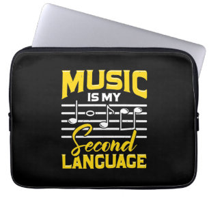 Housse Pour Ordinateur Portable La musique enseignante est ma langue seconde