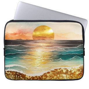 Housse Pour Ordinateur Portable La série de plage à l'aquarelle Design 3