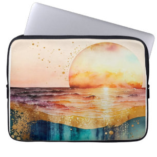 Housse Pour Ordinateur Portable La série de plage à l'aquarelle Design 3