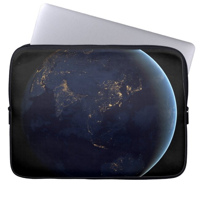 Housse Pour Ordinateur Portable La Terre s'illumine la nuit en Asie et en Australi (Devant)