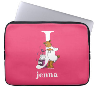 Housse Pour Ordinateur Portable L'ABC de Dr Seuss : Lettre J - Blanc Ajoutez vot