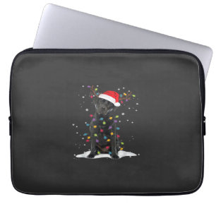 Housse Pour Ordinateur Portable Labrador Noir Chien Noël Arbre de Noël Lumière Cla