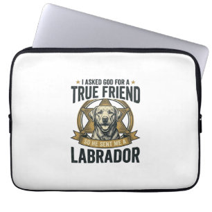 Housse Pour Ordinateur Portable Labrador Vrai Ami Conception Vintage Amateur de Ch