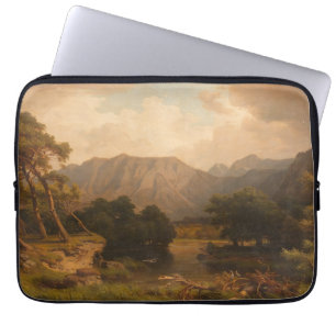 Housse Pour Ordinateur Portable Lac de montagne avec Hérons - Heinrich Funk