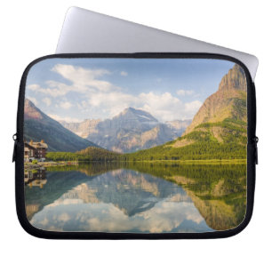 Housse Pour Ordinateur Portable Lac Swiftcurrent avec l'hôtel Many Glacier et