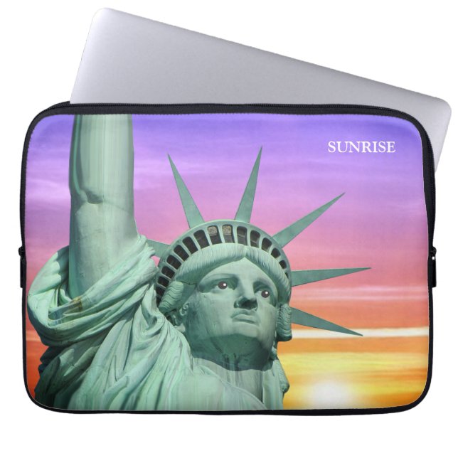 Housse Pour Ordinateur Portable Lady Liberty et Sunrise (Devant)
