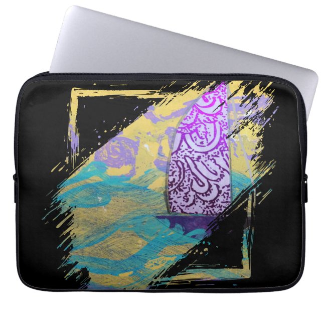 Housse Pour Ordinateur Portable Laptop Sleeve - Paint Swatch Lavender Sail (Devant)