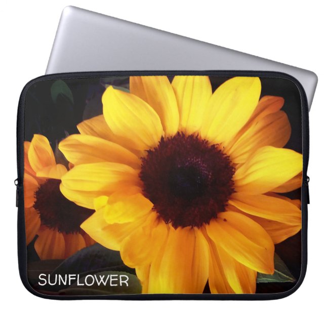 Housse Pour Ordinateur Portable L'art fleuriste du jardin de tournesol (Devant)