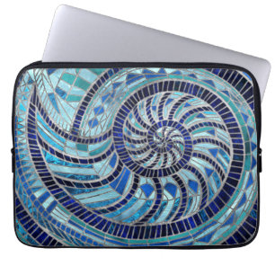 Housse Pour Ordinateur Portable L'art mosaïque de Nautilus Shell