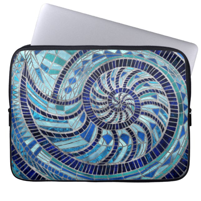 Housse Pour Ordinateur Portable L'art mosaïque de Nautilus Shell (Devant)