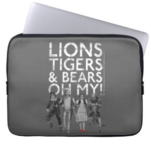 Housse Pour Ordinateur Portable L'Assistant D'Oz™   Lions Tigers & Ours Oh My!