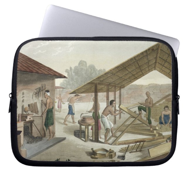 Housse Pour Ordinateur Portable L'atelier de menuiserie dans Kupang, Timor, (Devant)