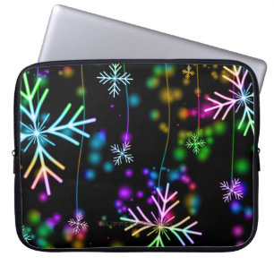 Housse Pour Ordinateur Portable L'atmosphère festive et animée de Noël de Slippery