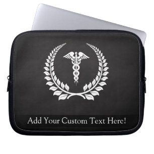 Housse Pour Ordinateur Portable Laurier Médicale de caducée
