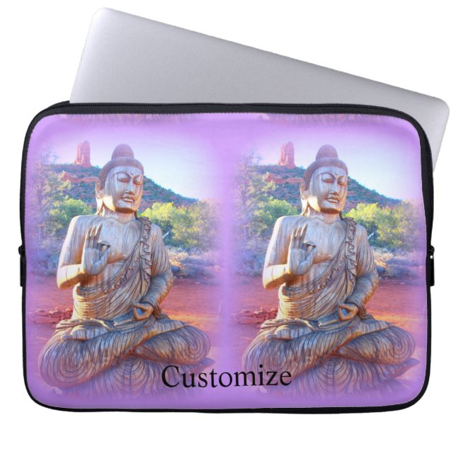Housse Pour Ordinateur Portable lavande aura buddha (Devant)