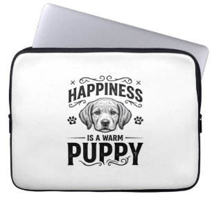 Housse Pour Ordinateur Portable Le bonheur est un chiot chaud design de t-shirt vi