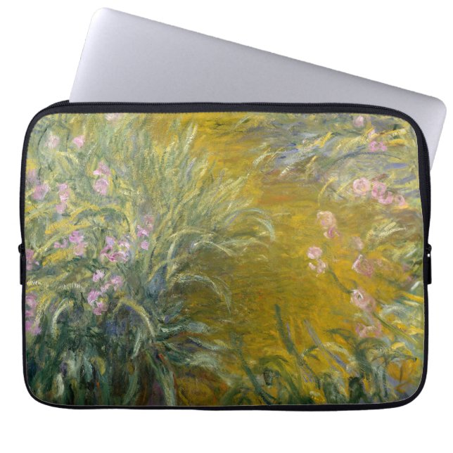 Housse Pour Ordinateur Portable Le chemin à travers les Irises - Claude Monet (Devant)