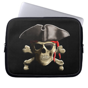 Housse Pour Ordinateur Portable Le crâne de pirate de jolly roger