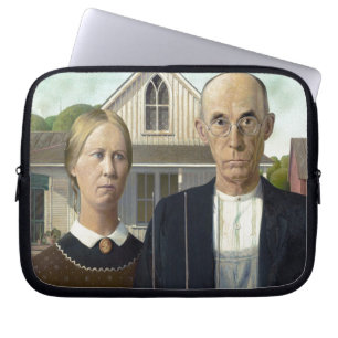 Housse Pour Ordinateur Portable Le gothique américain de Grant Wood
