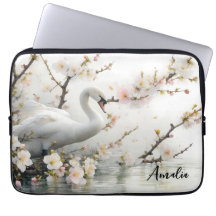 Le lac Swan et Blossom à l'aquarelle