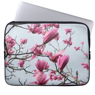 Housse Pour Ordinateur Portable Le Magnolia rose printanier fleurit un Hanami pais