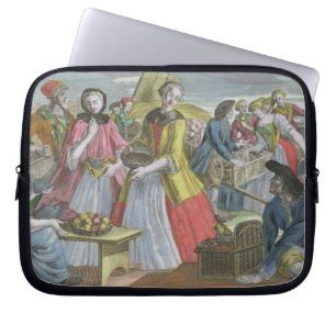 Housse Pour Ordinateur Portable Le marché de fruit (gravure colorée)