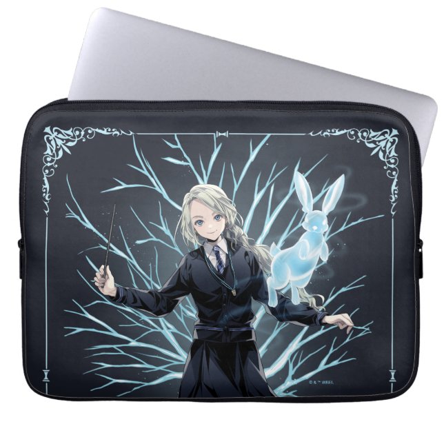 Housse Pour Ordinateur Portable Le Patronus lapin d'Anime Luna Lovegood (Devant)