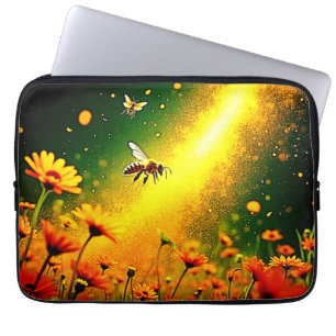 Housse Pour Ordinateur Portable Le pollen doré des abeilles explose Joy Design