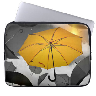 Housse Pour Ordinateur Portable Le soleil arrive, avalanche de parapluies,