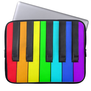 Housse Pour Ordinateur Portable Le spectre colore le clavier de piano