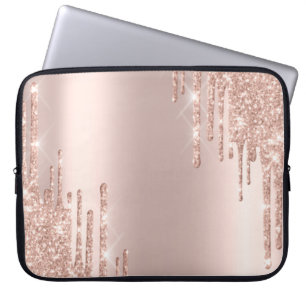 Housse Pour Ordinateur Portable Lecteurs de Parties scintillant moderne Rose Gold