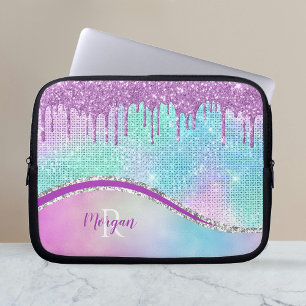 Housse Pour Ordinateur Portable Lecteurs de Parties scintillant pourpre, Iridescen