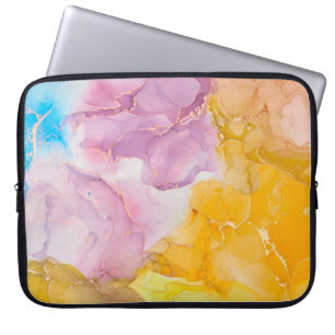 Housse Pour Ordinateur Portable L'encre d'alcool est translucide. Art fluide. Mode