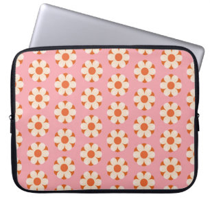 Housse Pour Ordinateur Portable les années 70 Rétro motif de puissance de fleur ar