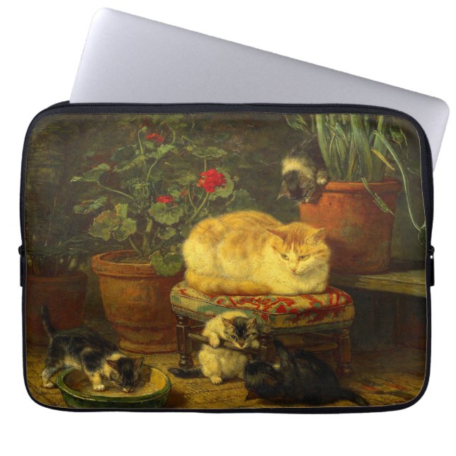Housse Pour Ordinateur Portable Les chatons en jeu (Devant)